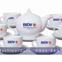 Xưởng in bộ ấm trà in logo giá rẻ tặng khách tại Bình Định