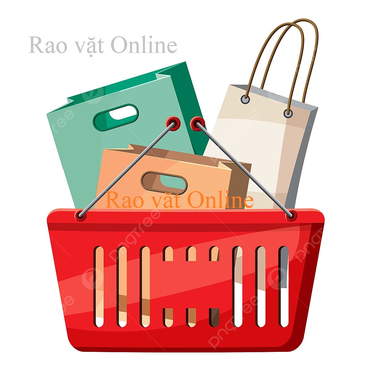 pngtree basket of shopping bags icon cartoon style png image 5174675 1