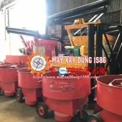 Máy trộn vữa cưỡng bức, lật nghiêgn