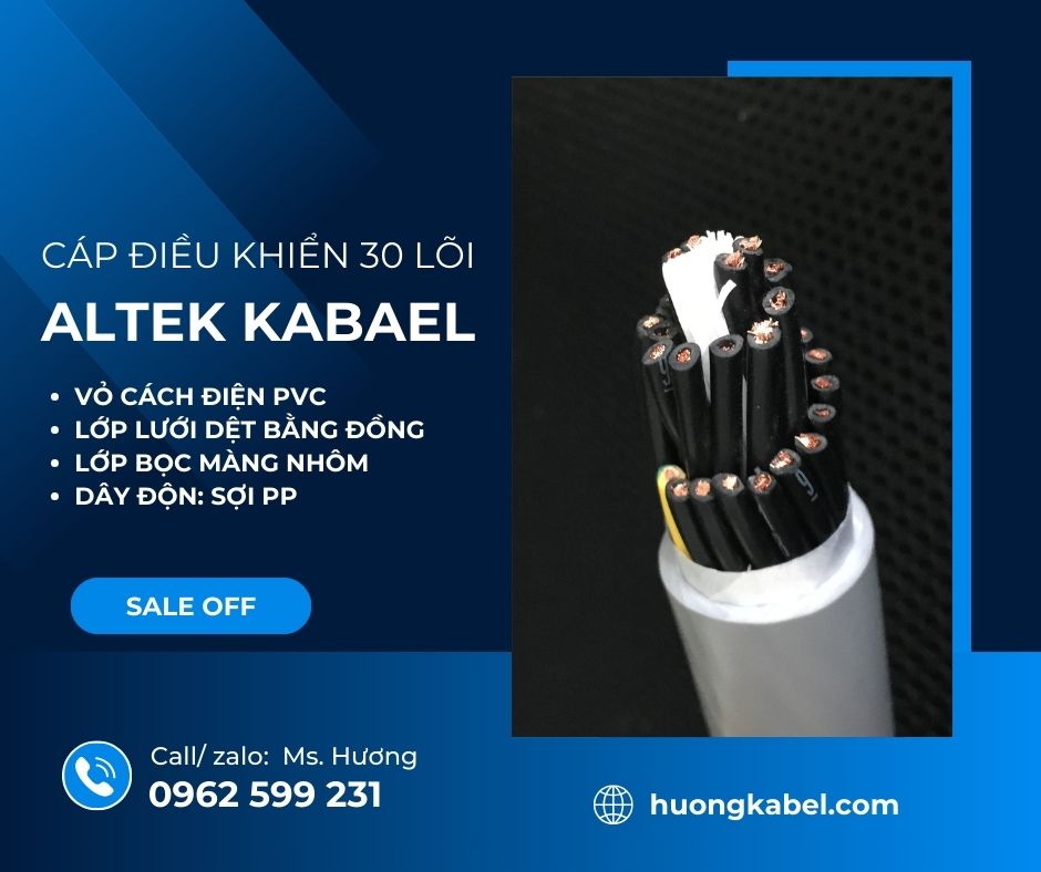 Cáp điều khiển 30 lõi Altek kbael