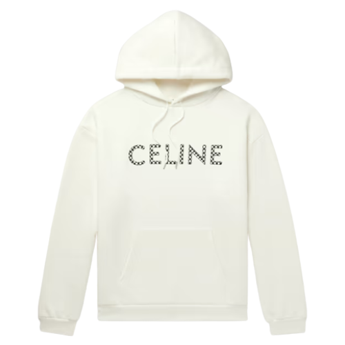 Celine-Homme-Studded-Logo-Print-Loopback-Cotton-Jersey-Hoodie