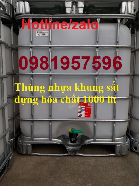 Thùng nhựa khung sắt đựng hóa chất 1000 lít 2