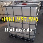 Vỏ tank nhựa 1000l cũ, bồn nhựa IBC 1000L đã qua sử dụng còn rất mới