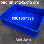 Sóng bít 61x42x15 cm loại có nắp, khay nhựa đặc dày dặn, bền đẹp.