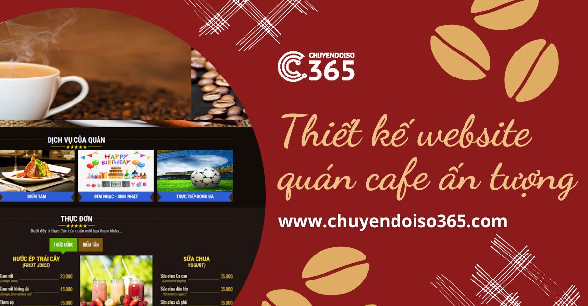 thiet ke website quan cafe dat mon giao tan noi