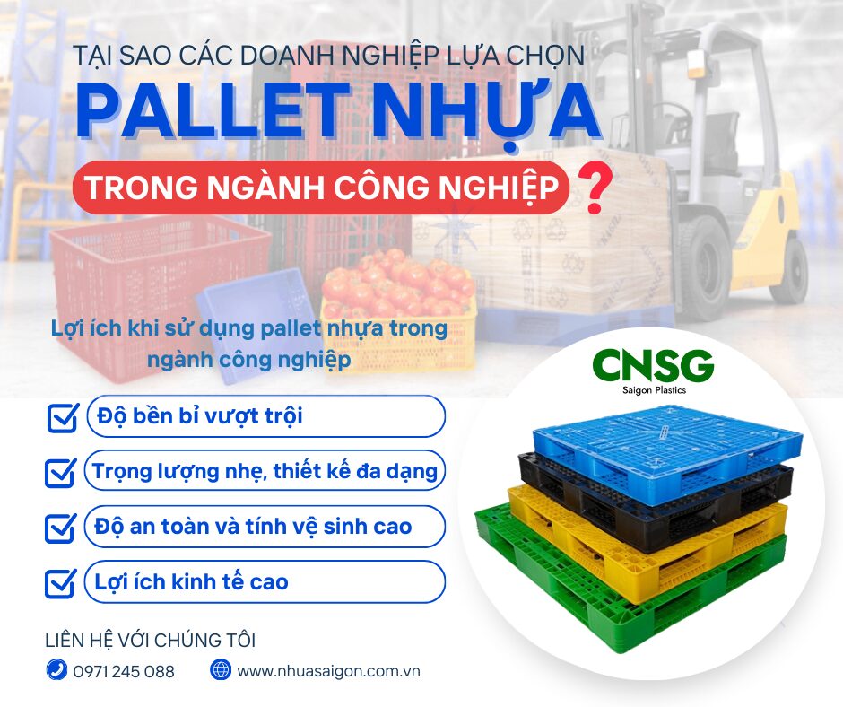 pallet nhua trong nganh cong nghiep