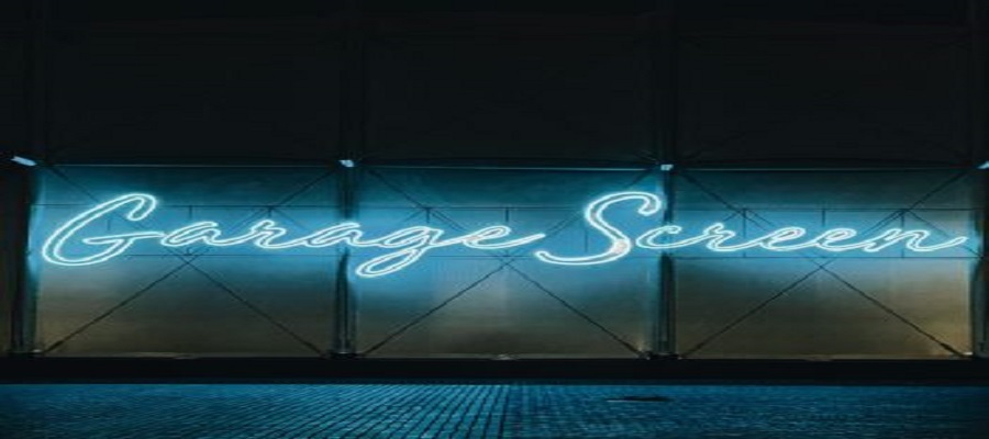 Garage screen neon sign