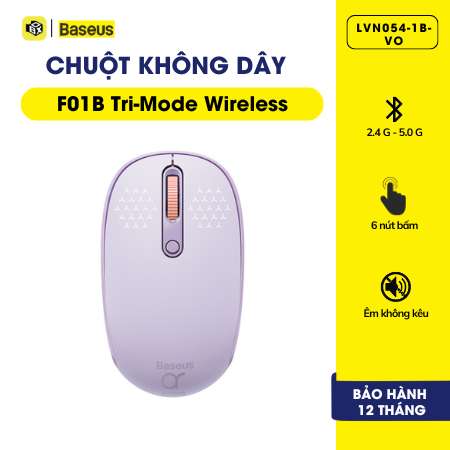 Chuot khong day Baseus F02 Ergonomic Wireless Purple