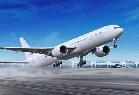 Plane Is Flying Off Air Business Gear Photo Background And Picture For Free Download - Pngtree