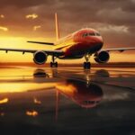 airplane-runway-airport-sunset-travel-concept_905829-6178