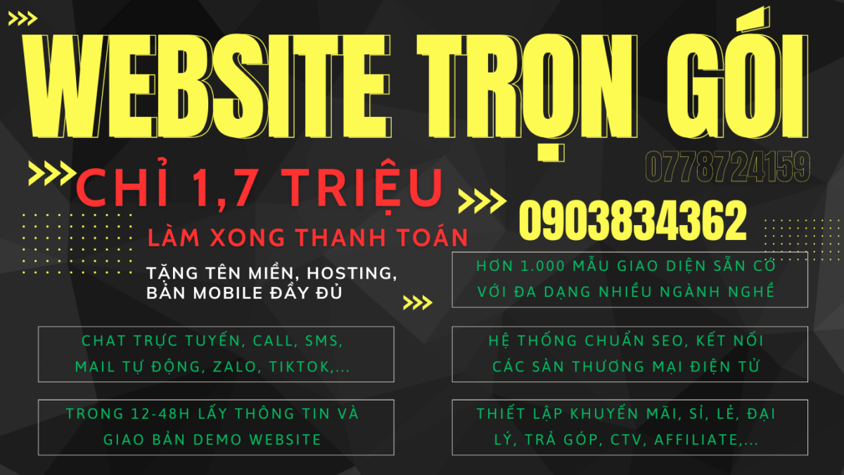 THIẾT KẾ WEBSITE THEO YÊU CẦU - 0903834362