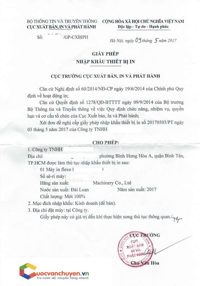 Thủ tục nhập khẩu máy in, máy photocopy