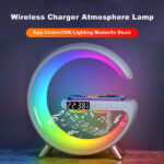 G-Shaped LED Atmosphere Lamp With Bluetooth Speake & Wireless Charger