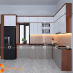Tủ Bếp MDF Với Lớp Phủ Acrylic An Cường