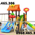 Cầu trượt xích đu trẻ em liên hoàn ngoài trời, cầu trượt khu vui chơi trẻ em