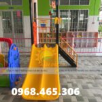 Cầu trượt trẻ em máng trượt đôi nhập khẩu, cầu trượt ngoài trời trẻ em