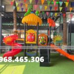 Cầu trượt nhà khối liên hoàn dành cho khu vui chơi, trường mầm non