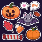 halloween themed stickers