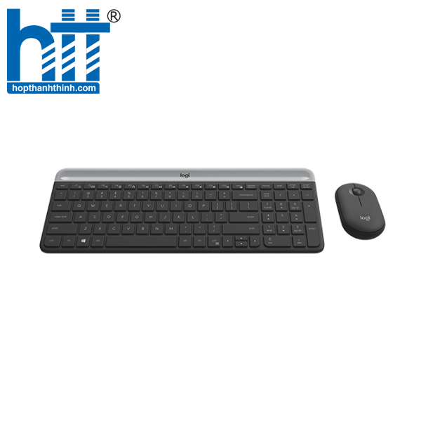 Bộ bàn phím chuột không dây Logitech MK USB Wireless (Màu đen)