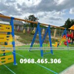 Thang leo sắt thể chất mầm non, khung leo trèo vận động mầm non