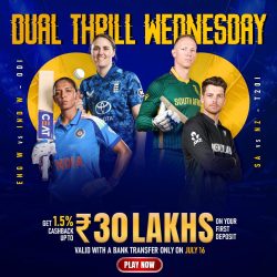 Dual Thril Wednesday ENG W vs IND W - SA vs NZ in winexch
