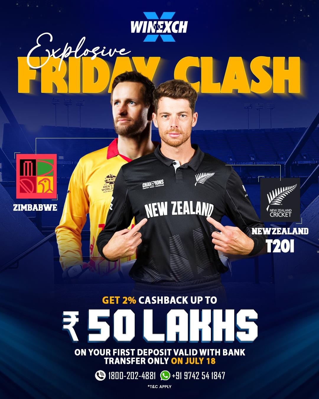 ZIM vs NZ T20I in winexch