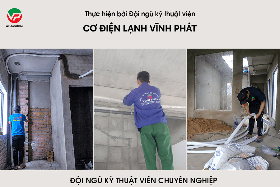 Thi công ống đồng máy lạnh 28